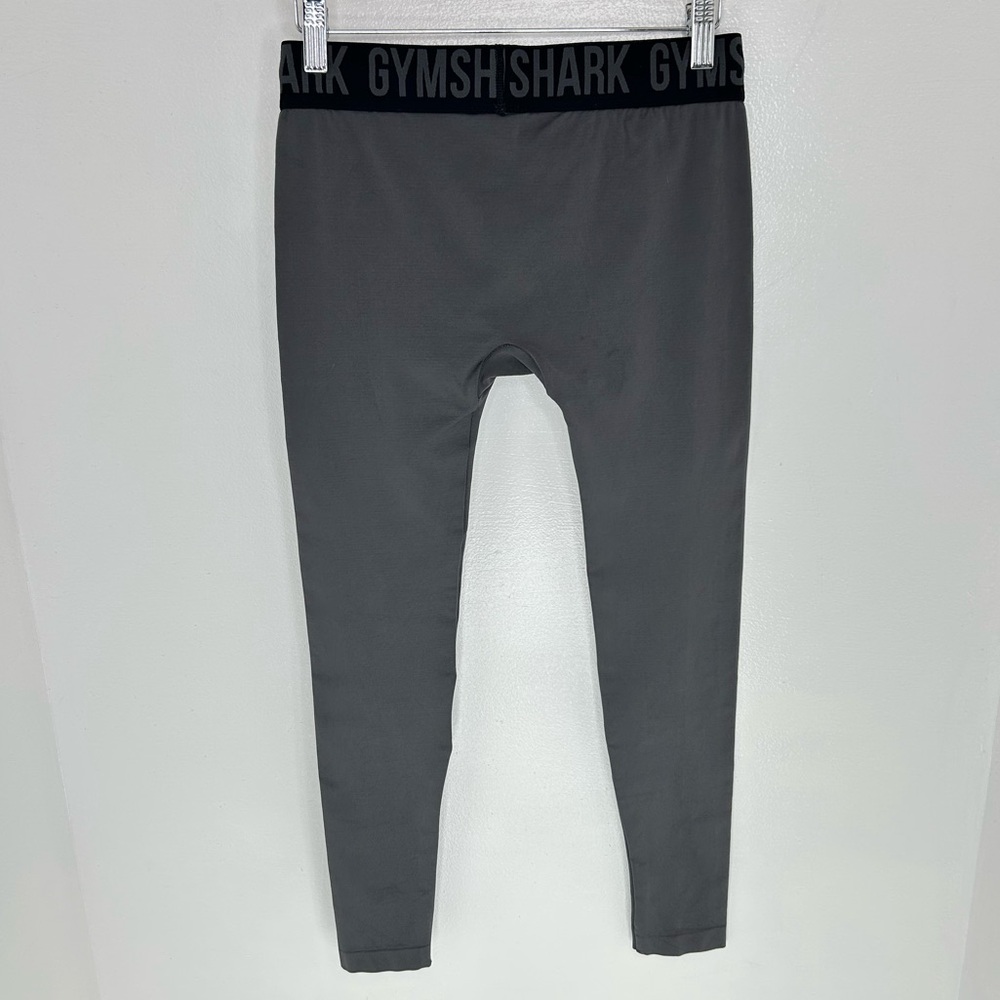 Gymshark Womens Leggings‎ Size Small Gray Midrise Logo Workout Activewear 27x25 - Picture 7 of 11